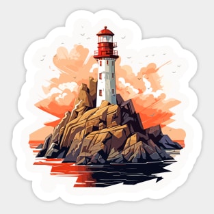 Lighthouse Seacoast Beauty Nature Ocean Discovery Sticker